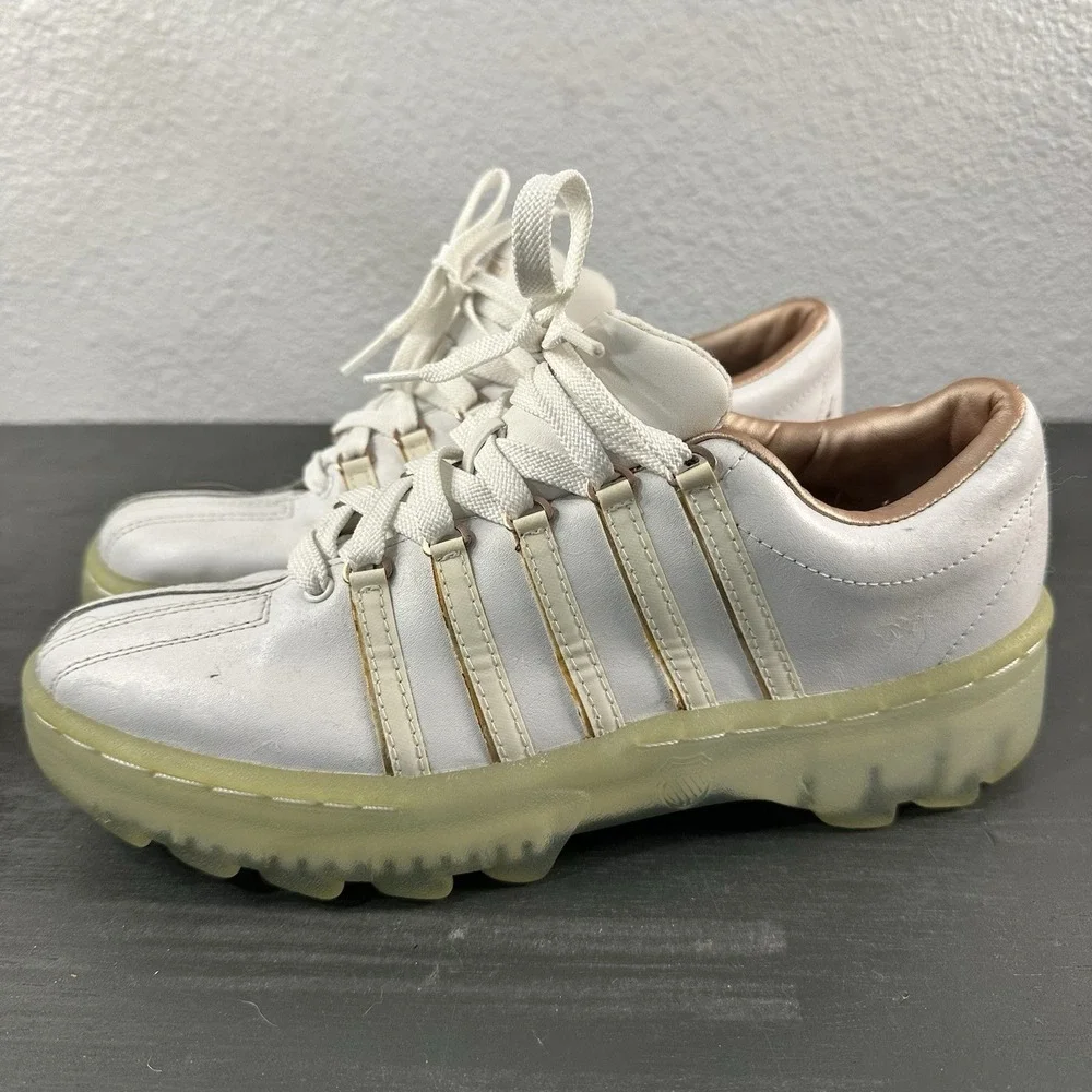 K-Swiss VGT Women's White Tennie Shoe‎ 96566-188-M Sz 9 Chunky Sole